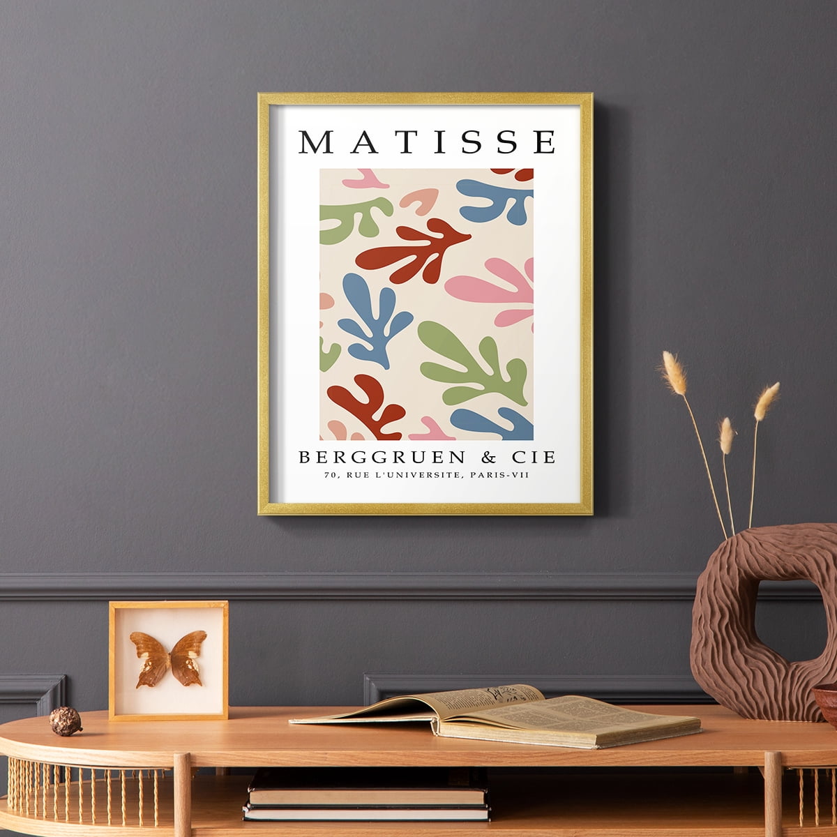 Matisse CIII Framed Print in Gold Solid Wood 11 x 14 Framed Print