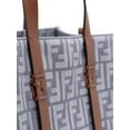 thumbnail image 3 of Fendi Women's Fringed Edge Grey Tote Bag Grey, 3 of 5