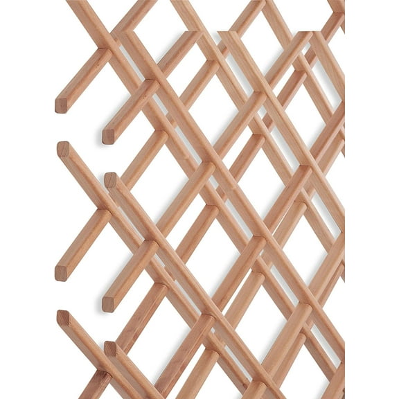 American Pro Décor 28-Bottle Trimmable Wine Rack Lattice Panel Inserts in Unfinished Solid North American Cherry
