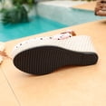 thumbnail image 5 of Hurxie Womens Closed Toe Platform Espadrilles Lace Wedge Heel Sandals Pink 6, 5 of 8