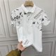 thumbnail image 4 of Camiseta con cuello para hombre, estampado gráfico, polo, camiseta informal para hombre, camiseta verde, ropa elegante y moderna para hombre, cómoda y fresca, talla XL, 4 of 5