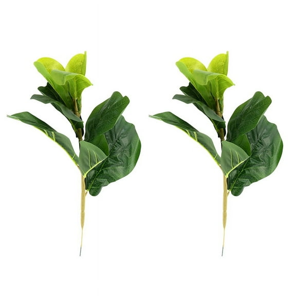 Small Artificial Fiddle 11inch Faux Ficus Lyrata Tree for Home Decor
