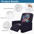 thumbnail image 4 of SCRAWLGOD Sea Turtle Splash Black Recliner Slipcovers 4-Pieces Lazyboy Recliner Cover Recliner Couch Covers Reclining Chair Covers with Storage Pocket Furniture Protector for Living Room, 4 of 7