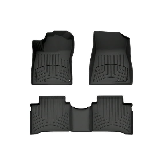 WeatherTech FloorLiner HP Custom Fit Floor Mats compatible with 2023-2026 Kia Niro - 1st & 2nd Row, Black