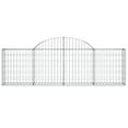 thumbnail image 4 of vidaXL Arched Gabion Baskets 2 pcs 78.7"x11.8"x23.6"/31.5" Galvanized Iron, 4 of 5