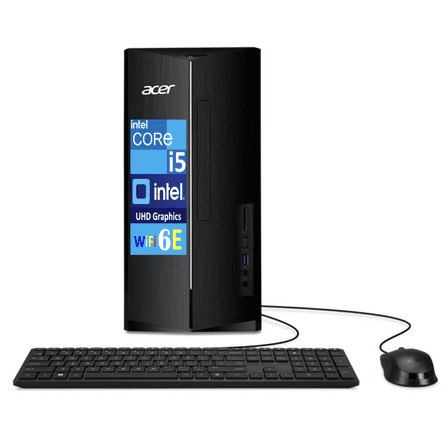 Acer Aspire School & Business Desktop (Intel i5-14400, 32GB DDR5, 1TB PCIe SSD   3TB HDD, Intel UHD, 300W PSU, WiFi 6E, Bluetooth 5.3, RJ-45, 2 HDMI, Win 11 Home)