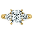 thumbnail image 5 of 14k Yellow Gold Three Stone Engagement Ring Moissanite Size 8.5 (4.9 cttw.), 5 of 8