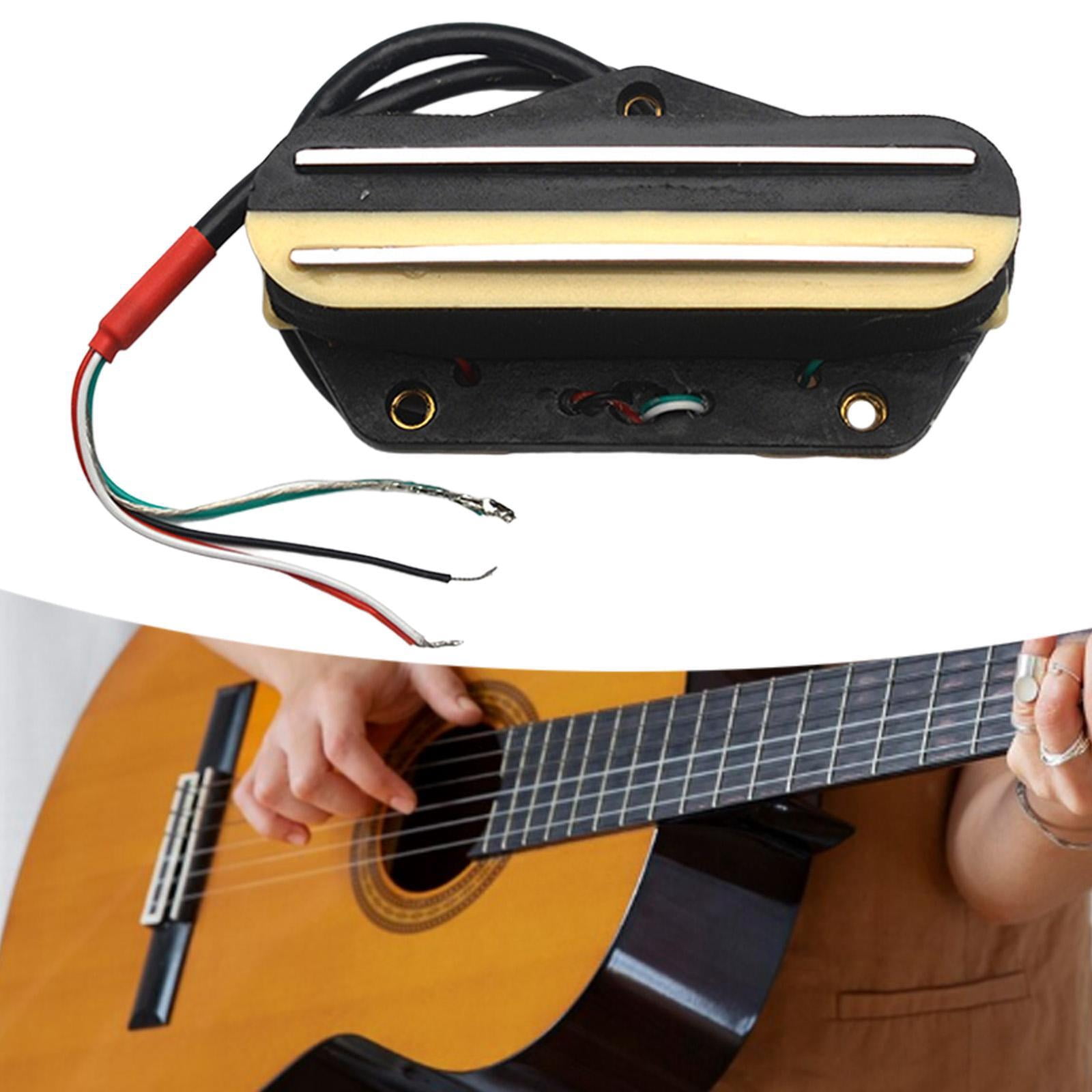 JWQFBC Electric Guitar Humbucker Bridge Pickup Double Rail Easy to Install Multipurpose Black Yellow 16K