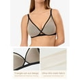 thumbnail image 2 of LUCKMEEY Sheer Mesh Plunge Bras for Women Crossable Straps Wireless Triangle Everyday Bra, 2 of 6