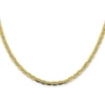 thumbnail image 3 of Solid Gold 14K 4mm Tri-color Pav Valentino with Lobster Lock Chain - 16", 3 of 9