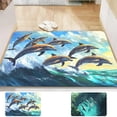 thumbnail image 1 of Crystal Velvet Floor Mat, Decorative Entryway Rug With Non-Slip Base, for Bathroom and Living Area, Multi-color, 1 of 6