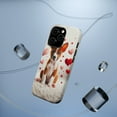 thumbnail image 5 of DistinctInk Tough Case for Apple iPhone 14 Pro MAX (6.7" Screen), Compatible with MagSafe Charging - Valentine's Day Basenji Puppy, 5 of 6