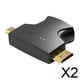 thumbnail image 1 of Adaptador Hugo Mini macho Micro macho 2 en 1 chapado en oro, 1 of 10