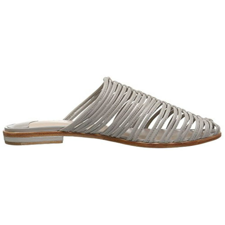 Cecelia New York Gloria Mule Clay Flat Sandals Open Toe Leather Sole Slides 6.5