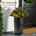 thumbnail image 3 of Best Choice Products Large Pre-Lit Christmas Urn Filler,w/ Pinecones &Berries, White & Multi LED Lights, 26" Diameter, 3 of 8