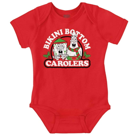 SpongeBob Xmas Bikini Bottom Carolers Baby Romper Boys or Girls