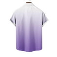 thumbnail image 4 of YLSDY Fashion Men's Vintage Bowling Shirts Gradient Short Sleeve Regular Fit Hawaiian Casual Button Down Shirt Stylish Summer Beach Shirts Purple L, 4 of 4