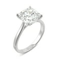 thumbnail image 5 of Charles & Colvard 14K White Gold Moissanite 9.0mm Cushion Solitaire Ring- Size 8 3.30ct DEW, 5 of 5