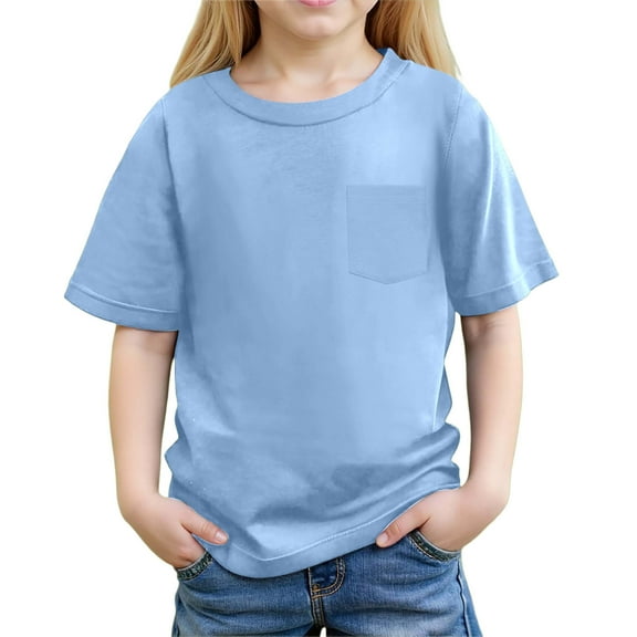 Kids Boy Clothes Comfortable Boys Short Sleeve Shirt Blue Shirts Boys Summer Top Clothes Toddler 10-11 Years Boy Clothes