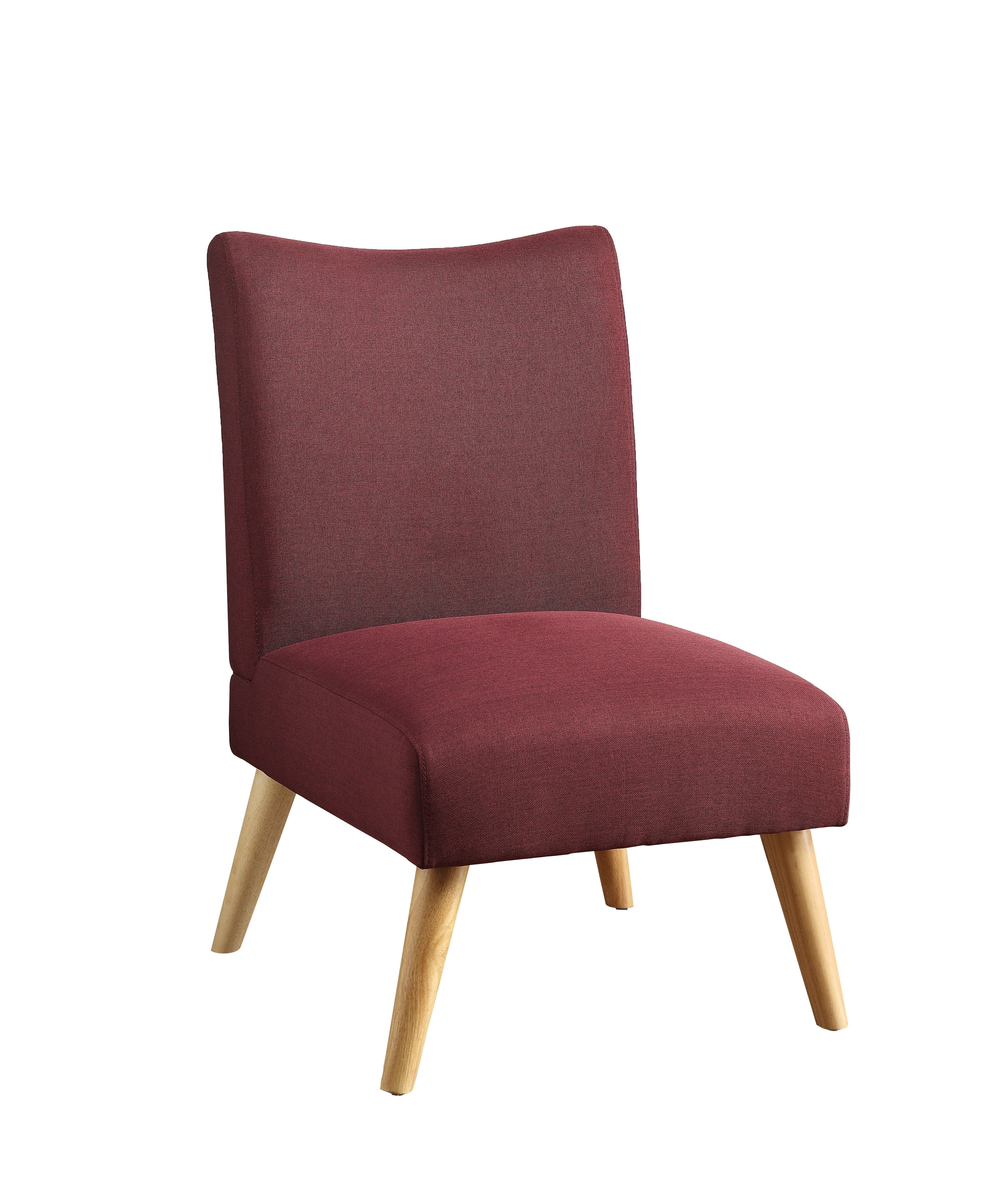 Furniture of America Mid-Century Fabric Millane Accent Chair, Purple