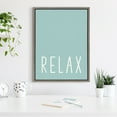 thumbnail image 6 of Kate and Laurel Sylvie Relax in Pale Teal Framed Canvas Wall Art by Apricot and Birch, 18x24 Gray, Relaxing Zen Art for Wall, 6 of 8
