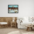 thumbnail image 2 of Winter Cowboy Cattle Landscape Animals & Insects Painting Jet Black Framed Art Print Wall Art, 2 of 6