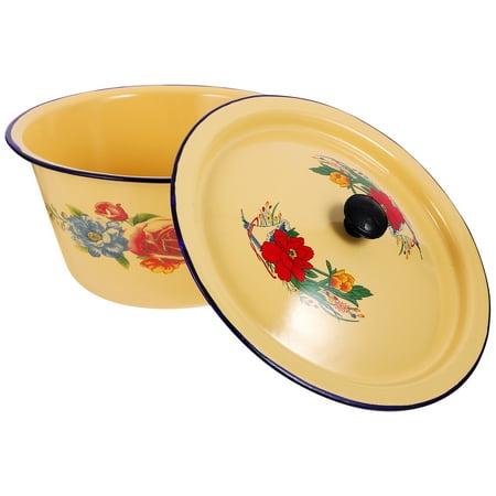 

Enamel Basin Enamels Mixing Bowl Soup Retro Washing Ramen Noodles Salad Glass Bowls for Baking