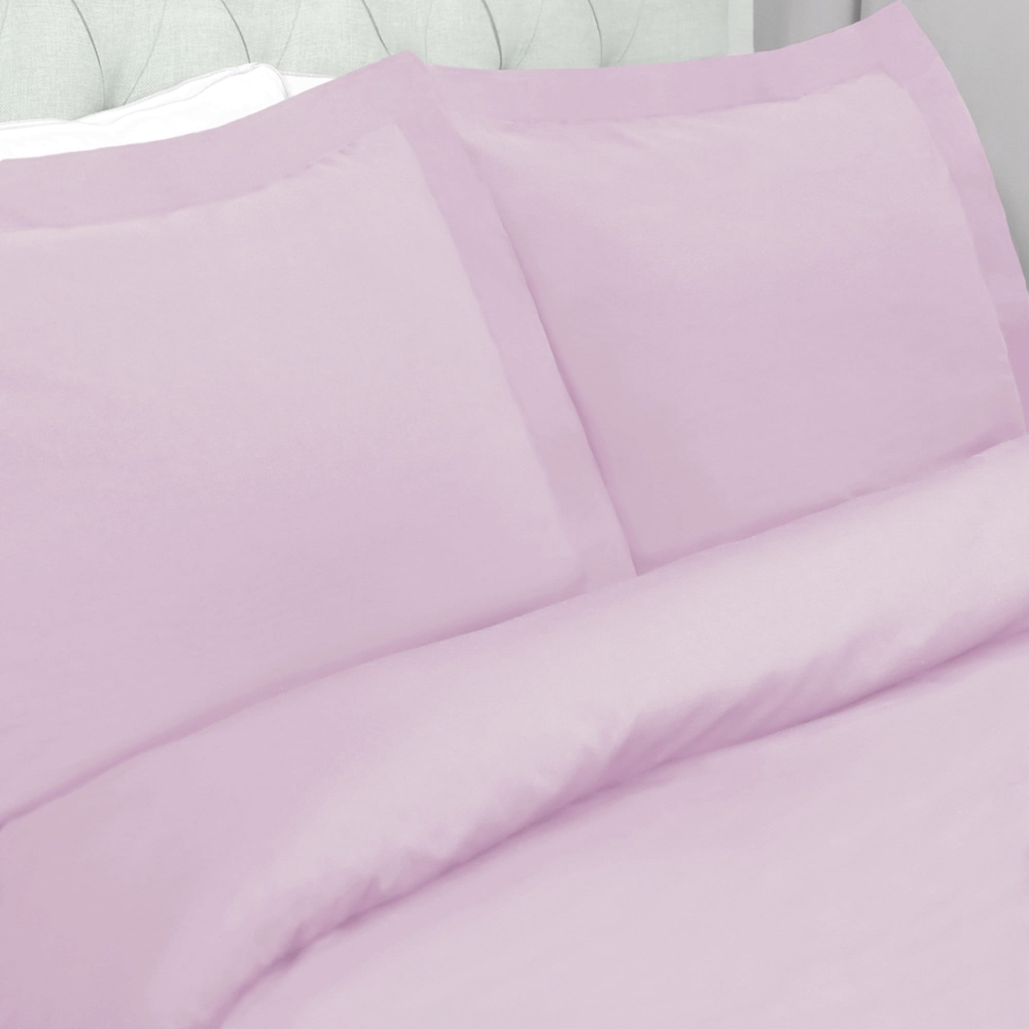 Superior Tierney Cotton Percale Duvet Cover Set, King/California King, Lilac