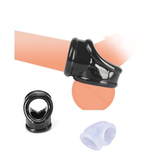 JNANEEI Soft Silicone Sleeve Penis Enlarger Pump Seal Stretchable Donut  Male Masturbator 