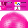 thumbnail image 5 of Pelota Fitness De Yoga Acondicionamiento 75 Cm Con Bomba Rosa, 5 of 5