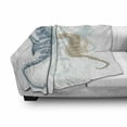 thumbnail image 3 of Animal Soft Flannel Fleece Throw Blanket, Pair of Little and Big Fishes in Soft Colors Featured Design Tropical Creatures, Cozy Plush for Indoor and Outdoor Use, 70" x 90", Blue Cream, by Ambesonne, 3 of 6