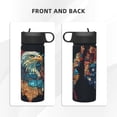 thumbnail image 3 of Yiaed Stained Glass Eagle USA Print Water Bottle with Straw Lid, Stainless Steel Double Wall Insulated Water Bottle | Leak-Proof and Spill-Proof Water Bottle, 3 of 8