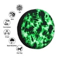 thumbnail image 3 of JUNZAN Green Tie Dye Tire Cover Wheel Protector for Truck SUV Trailer Camping Rv Tire Covers-14 inch, 3 of 5