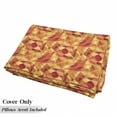 thumbnail image 5 of Abstract Floor Pillow Lounger Cover, Mosaic Pattern with Fractal Triangle Geometric Fragments Digital Print, Nap Mat Printed Fabric Case for 5 Pillows, 88" x 36", Orange Marigold Red, by Ambesonne, 5 of 5