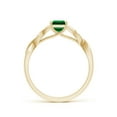 thumbnail image 2 of ANGARA Lab Grown 1 Ct Emerald-Cut Emerald Celtic Knot Engagement Ring for Women in 14K Yellow Gold (Size-7x5mm) | May Birthstone, Anniversary, Jewelry Gift for Women | Lab-Grown Emerald Ring, 2 of 9