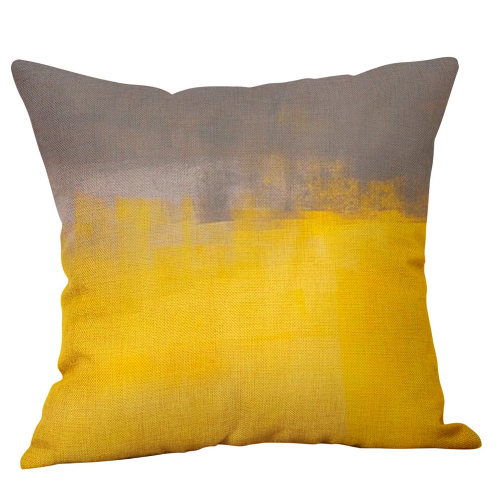 Mustard Pillow Case Yellow Geometric Fall Autumn Cushion Cover Decorative