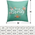 thumbnail image 3 of Spring Decorations Pillow Covers Colorful Cute Floral Throw Pillows Case 20 x 20 Bird Dark Green Pillowcases Set of 2 Spring Day Home Decor for Indoor Living Room Bed, 3 of 6