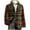 Dark Green, variant on Men's Plaid Blazer Christmas Printed Casual Sports Coat Slim Fit Suit Jackets for Party Wedding Holiday Multicolor S