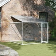 thumbnail image 7 of vidaXL Dog Cage with Roof and Door Gray 6.6'x6.6'x6.6' Galvanized Steel, 7 of 7