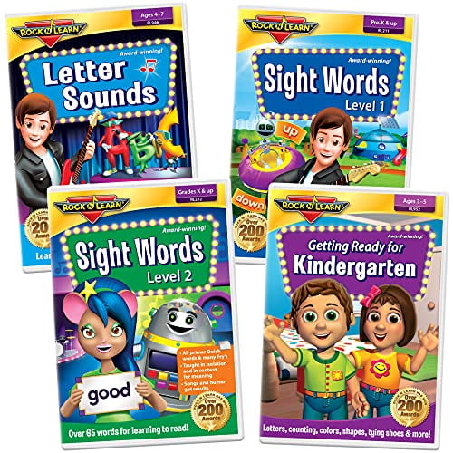 Rock N Learn Preschool Kindergarten Dvd Collection Letter Sounds Phonics For Beginners Sight Words Getting Ready For Kindergarten Walmart Com