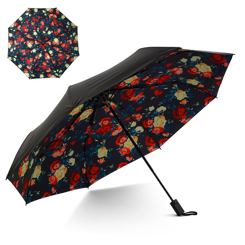 Flexzion Flexzion Small Travel UV Sun & Rain Umbrella Windproof