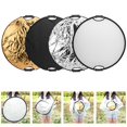 thumbnail image 1 of 5 In 1 Foldable Reflector Panel With Silver, Gold, Black, White, Soft Light Reflective Surfaces For Variety Of Lighting Effects, Double Handle, Ergonomic Design, For Indoor, 1 of 8