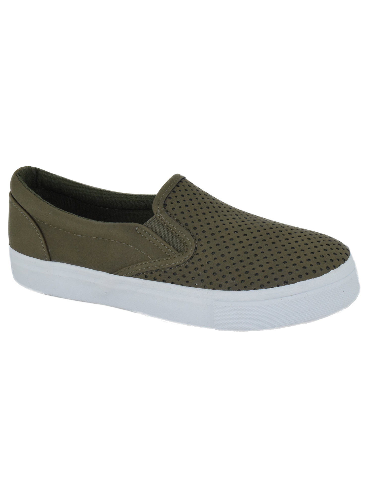 womens green slip on shoes