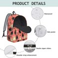 thumbnail image 4 of Black and Cream Cat and Paw Print Backpack for School, Cute School Bag with Adjustable Shoulder Straps and Padded Back, 15.7"x11.8"x5.5", 4 of 5
