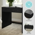 thumbnail image 3 of Martha Stewart Home Office Modular Single-Drawer Desk in Black with Oil Rubbed Bronze Hardware, 3 of 11