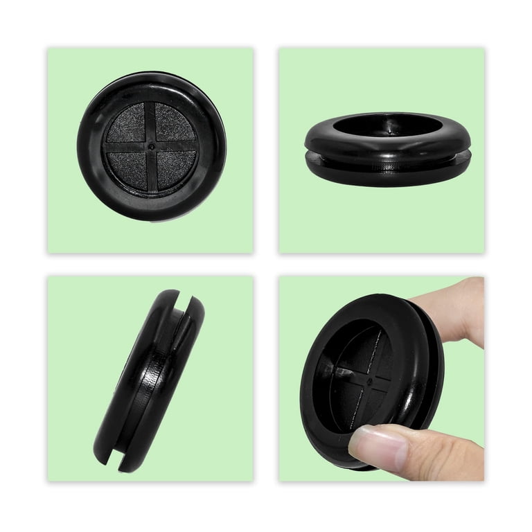 Flyshop 4-Pack Rubber Grommets – 32mm (1-1/4 Inch) Outer, 26mm (1-1/32 Inch) Inner Diameter, Synthetic Rubber, Firewall Hole Plug For Wire Protection