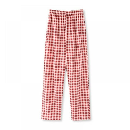

Xmarks Women Plaid Pajama Pants Sleepwear Stretch Bottoms Cotton Lounge Red Tag L/US M