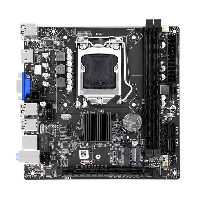 Placa Base De Escritorio H61 Placa base para computadora M.2 NVME LGA1155 PC Gamer Placa base 16GB RAM ITX H61S