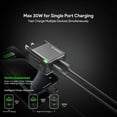 thumbnail image 6 of Esoulk 30W Dual Port USB-C and USB-A, GaN Technology, Mini Compact, Super Fast Charging Wall Charger with USB-C to USB-C Cable for Motorola Moto G Stylus 5G 2024 - Black, 6 of 9