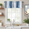 thumbnail image 2 of Blue Grey Valance Curtain Modern Watercolor Abstract Art Window Valances Rod Pocket Short Curtains Window Treatments for Kitchen Bedroom Bathroom Laundry 60" x 14", 2 of 9